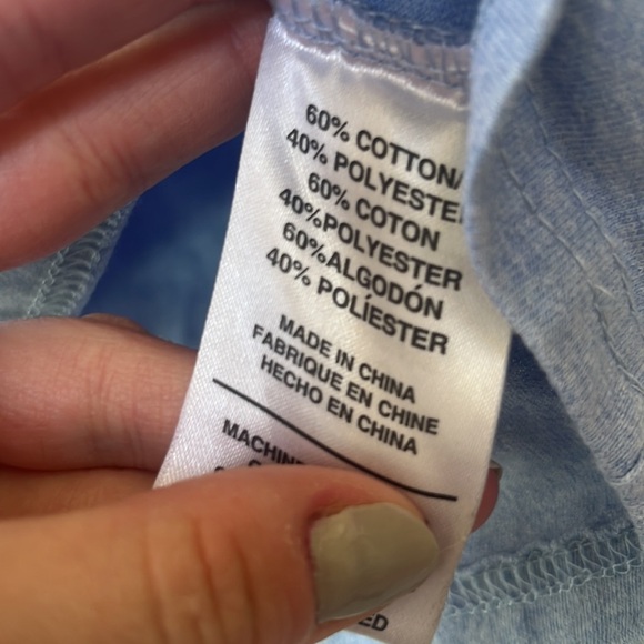 London Fog Short Sleeve T Shirt Blue size Medium - Picture 6 of 7